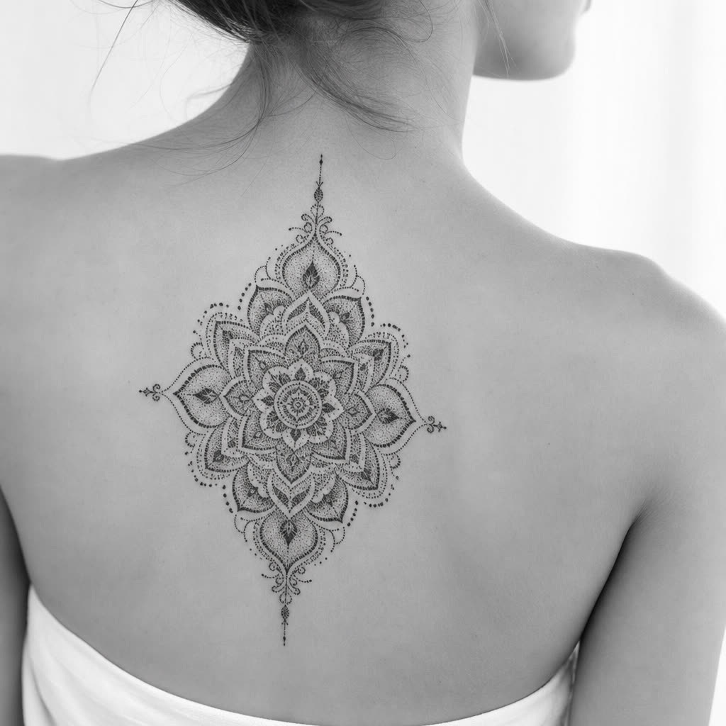 Praca 1 — mandala, ramię